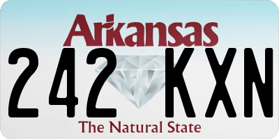 AR license plate 242KXN