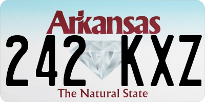AR license plate 242KXZ