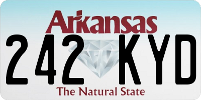 AR license plate 242KYD