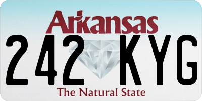 AR license plate 242KYG