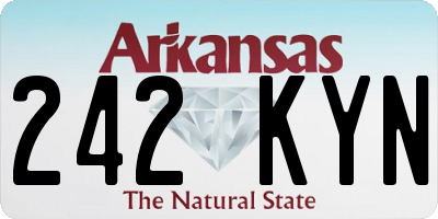 AR license plate 242KYN