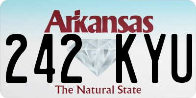 AR license plate 242KYU