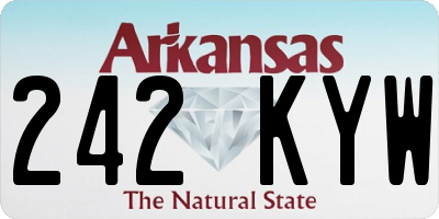 AR license plate 242KYW