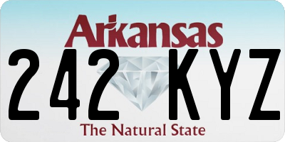 AR license plate 242KYZ