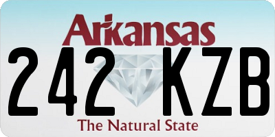AR license plate 242KZB
