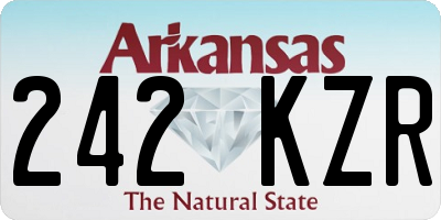 AR license plate 242KZR
