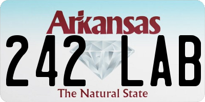 AR license plate 242LAB