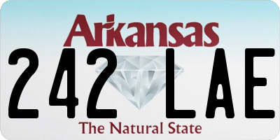 AR license plate 242LAE