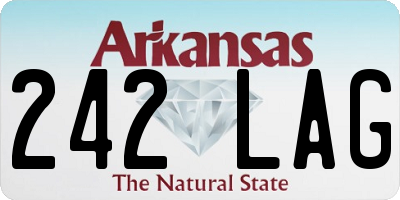 AR license plate 242LAG
