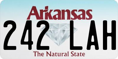 AR license plate 242LAH