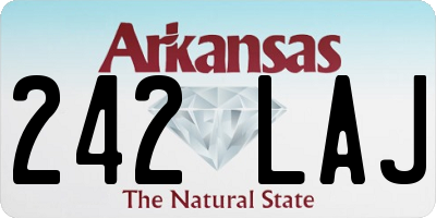 AR license plate 242LAJ