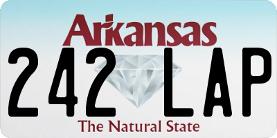 AR license plate 242LAP