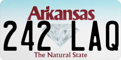 AR license plate 242LAQ