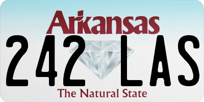 AR license plate 242LAS