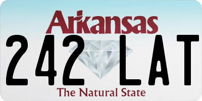 AR license plate 242LAT