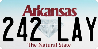 AR license plate 242LAY
