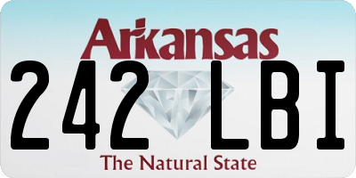 AR license plate 242LBI