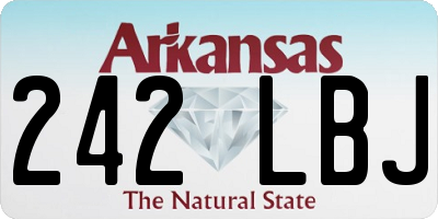 AR license plate 242LBJ