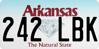 AR license plate 242LBK