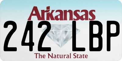 AR license plate 242LBP