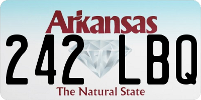 AR license plate 242LBQ