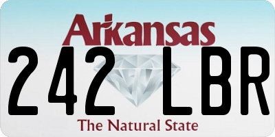 AR license plate 242LBR