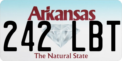 AR license plate 242LBT