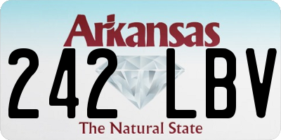 AR license plate 242LBV