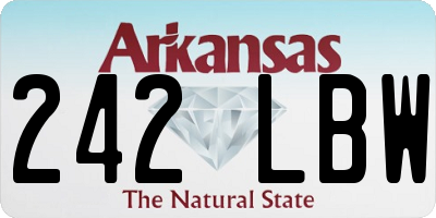 AR license plate 242LBW
