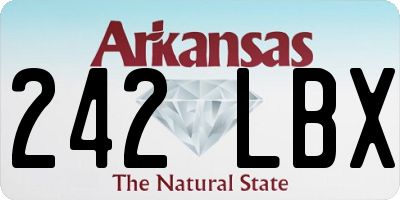 AR license plate 242LBX