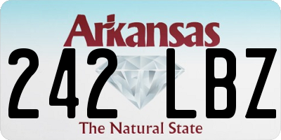 AR license plate 242LBZ
