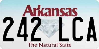 AR license plate 242LCA