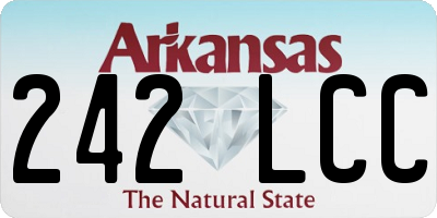 AR license plate 242LCC