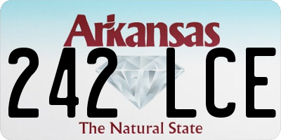 AR license plate 242LCE