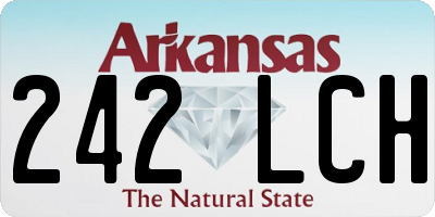 AR license plate 242LCH