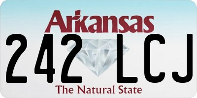 AR license plate 242LCJ