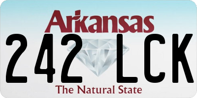 AR license plate 242LCK