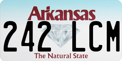 AR license plate 242LCM