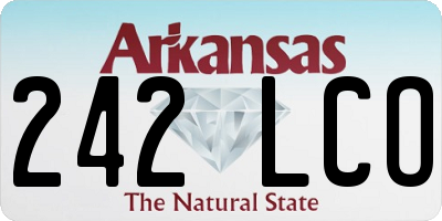 AR license plate 242LCO
