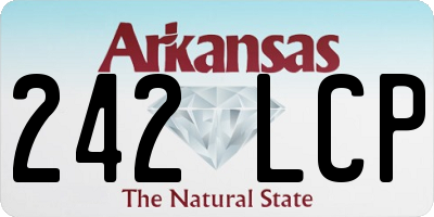 AR license plate 242LCP