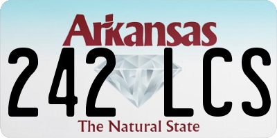 AR license plate 242LCS