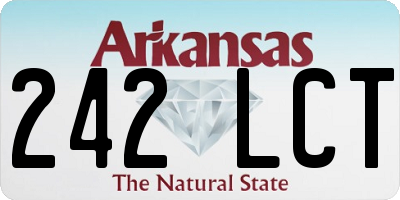 AR license plate 242LCT