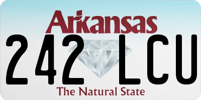 AR license plate 242LCU