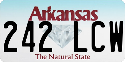 AR license plate 242LCW