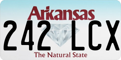 AR license plate 242LCX