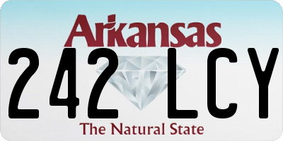 AR license plate 242LCY