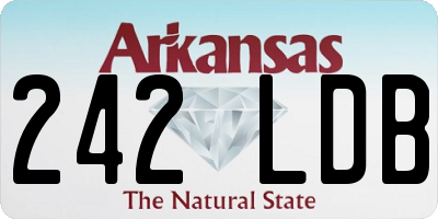 AR license plate 242LDB
