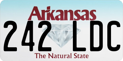 AR license plate 242LDC
