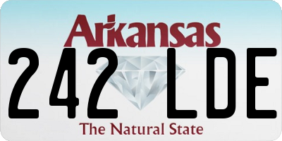 AR license plate 242LDE