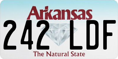 AR license plate 242LDF